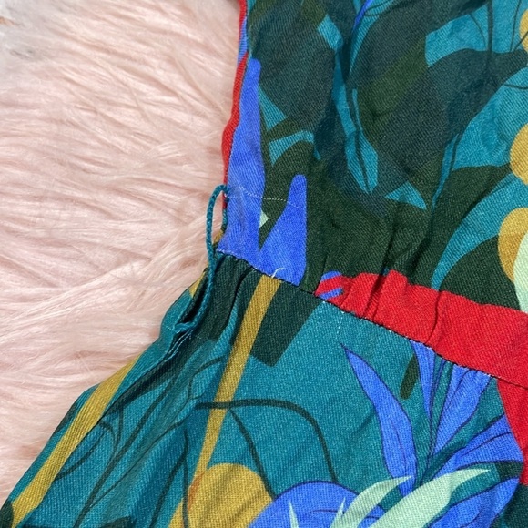 Hutch Tropical Print Maxi Dress - Blue and Red - Picture 12 of 12